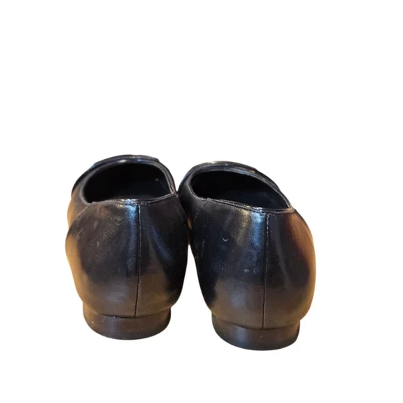 Cole Haan Black Leather Flats with Silver Buckle Size 7.5 - Picture 7 of 16